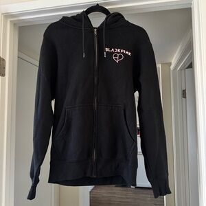 blackpink deadline tour merch zip up hoodie